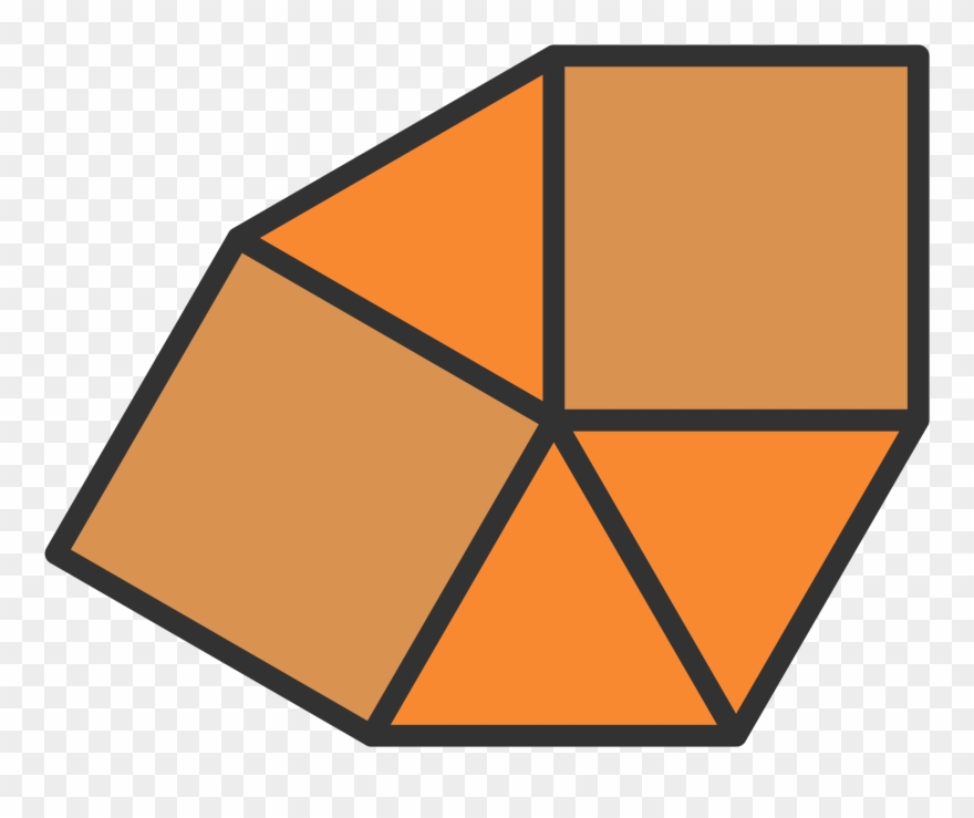 Open - Three Regular Polygons At A Vertex Clipart