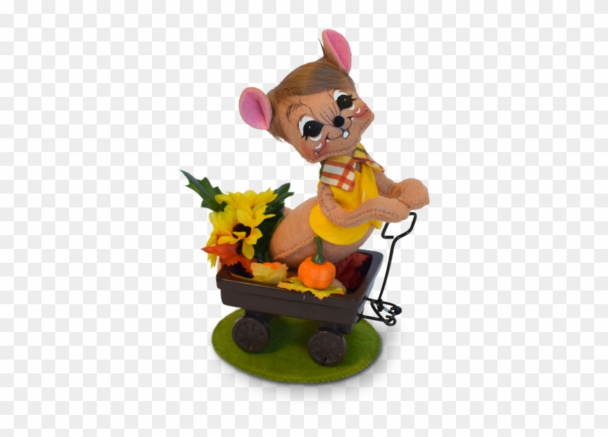 6 Inch Harvest Wagon Mouse - Cartoon Clipart