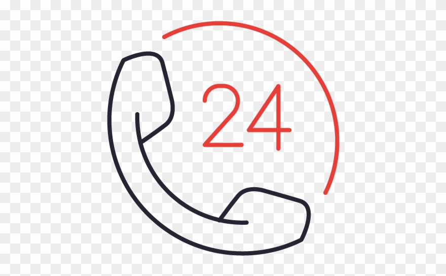 Expert 24 Hour Telephone Answering Call-out Services - Line Art Clipart