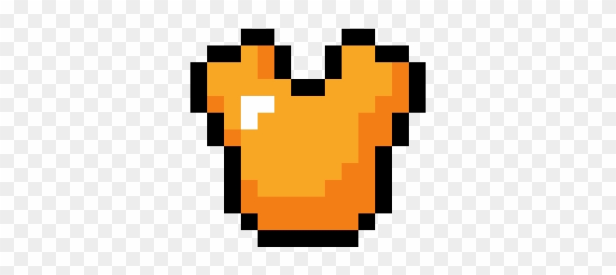 Topaz Chestplate - Minecraft Iron Chestplate Pixel Art Clipart