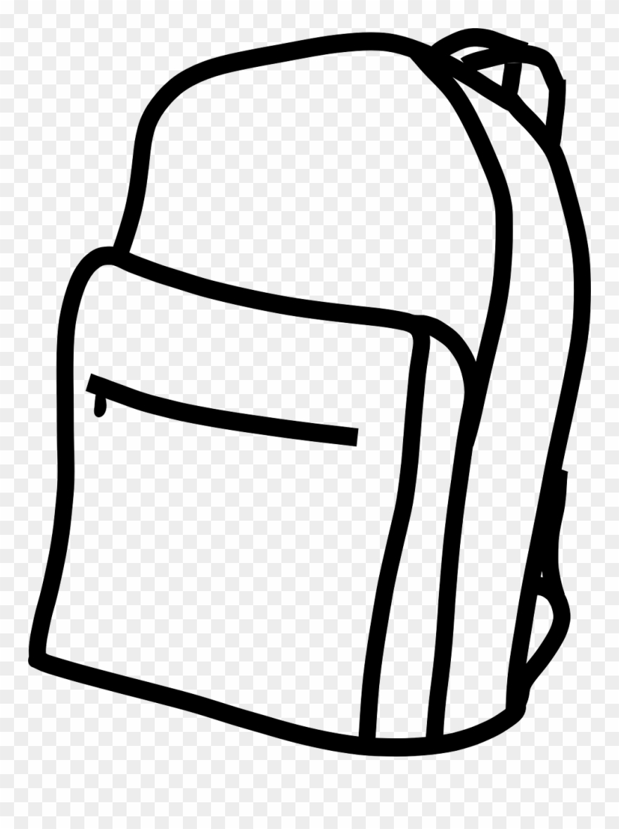 Missions Cliparts Free Download - Back Pack Black And White - Png Download