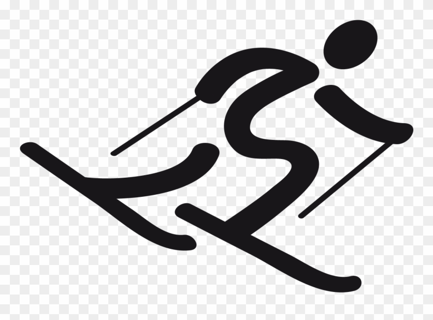 Skiing - Alpine Skiing Olympic Symbol Clipart