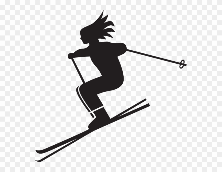 Woman Skiing Multiple Images, Clipart Images, Skiing, - Skiing - Png Download
