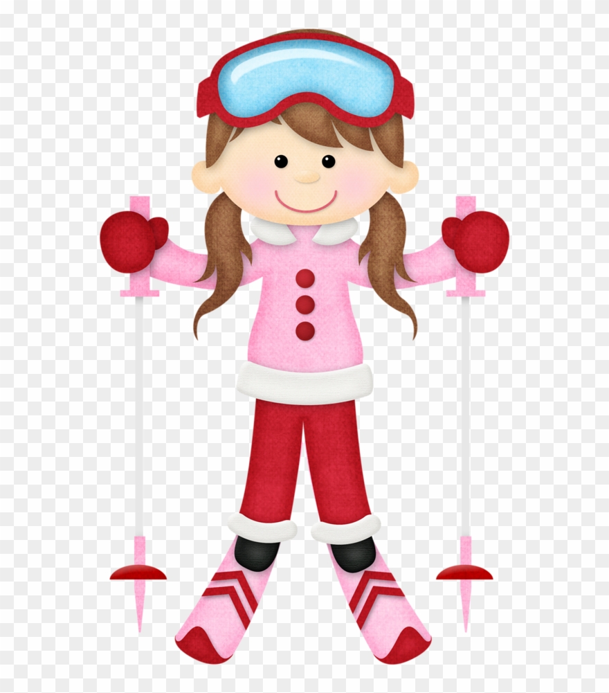 Inverno * Outono Ski Girl, Skiing, Autumn, Winter Time, - Winter Clipart