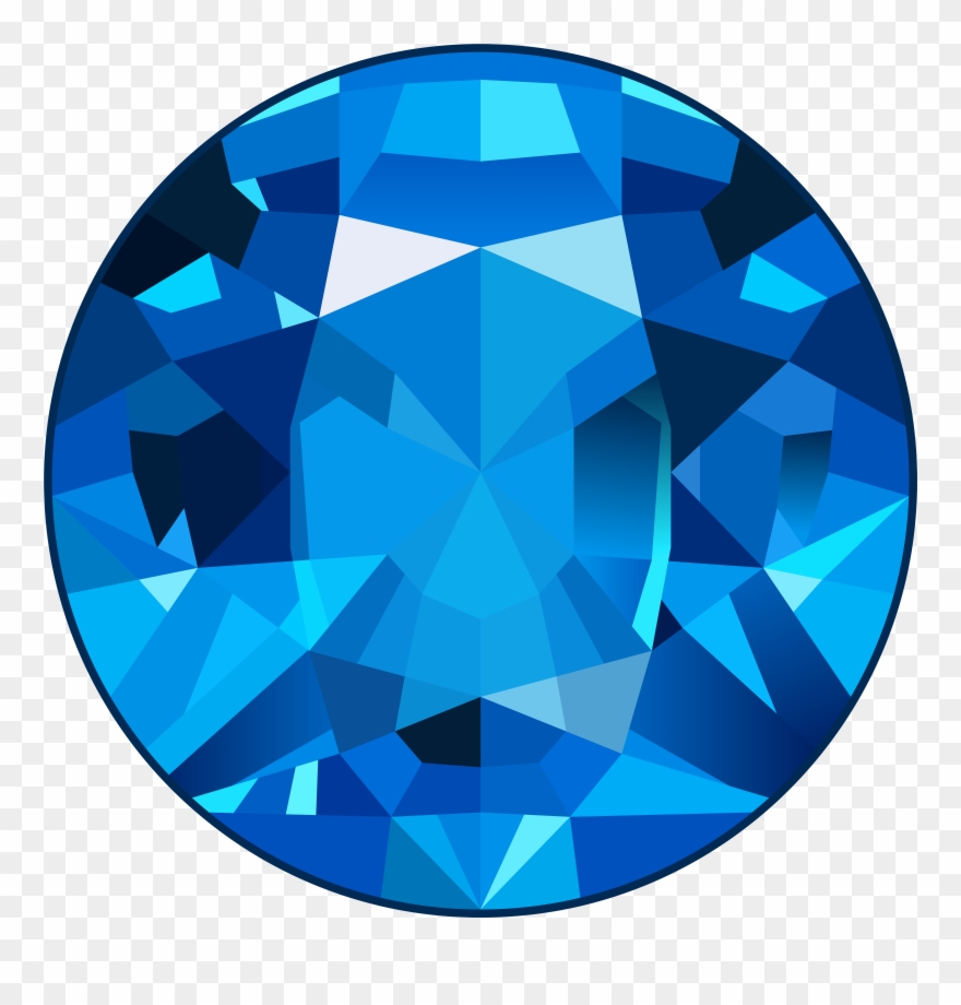 Download Png Transparent Library Clip Art Of Shopping - Blue Gem Png