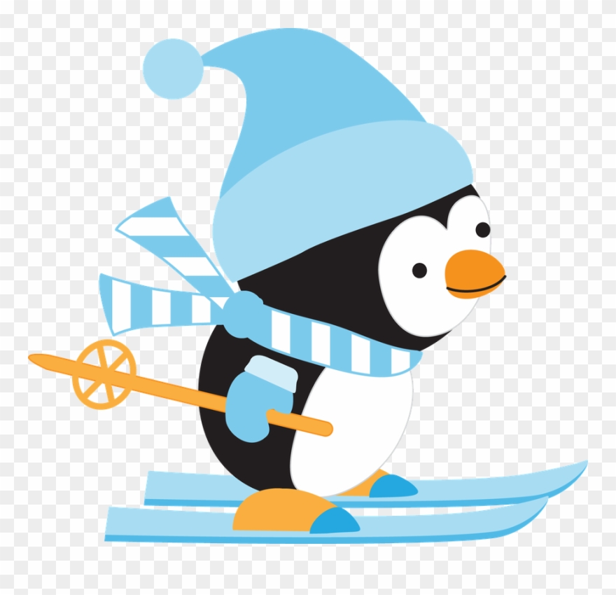 Skiing Clipart Owl - Skiing Penguin - Png Download