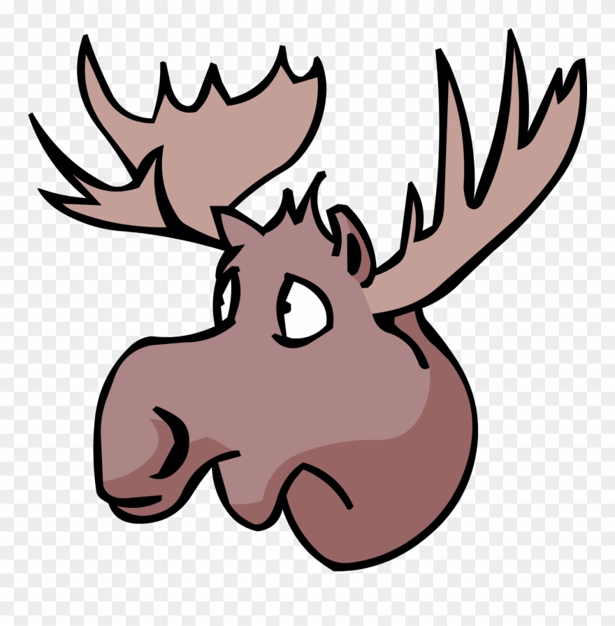 Moose Clipart Ski Lodge - Moose Head Png Transparent Png