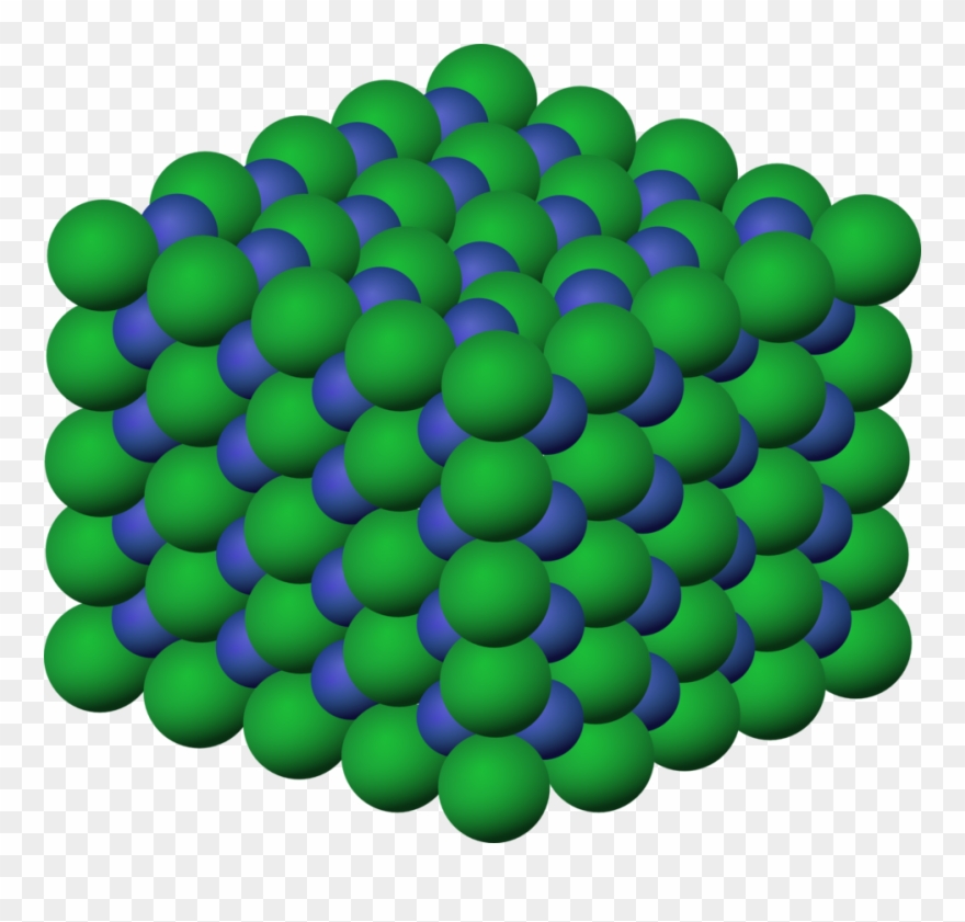 Nacl Clip Art Download - Nacl Crystal Structure - Png Download