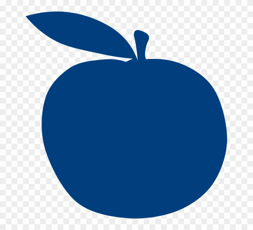 Vector Black And White Download Apple Clip Art Free - แอ ป เปิ้ ล สี ฟ้า - Png Download