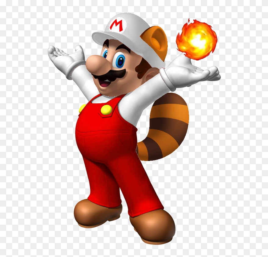 Fire Raccoon Mario - New Super Mario Bros Wii Clipart