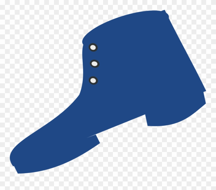 Shoe Silhouette Blue Line Art Footwear - Shoe Clipart