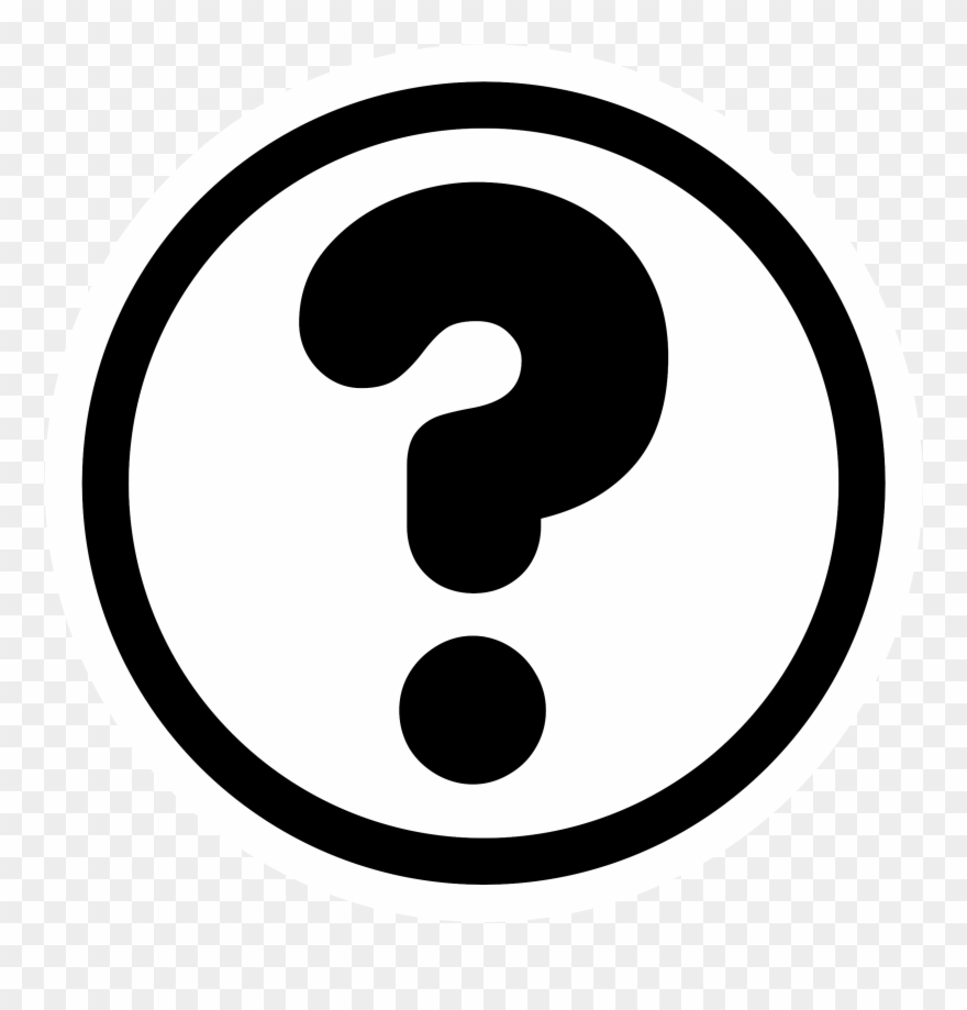 Clipart Mono Gnome Question Question Mark Thinking - Transparent Question Mark White Icon - Png Download