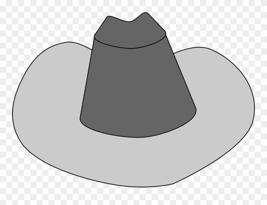 Free Cowboy Hat Clipart Black And White Images - Gray Cowboy Hat Clip Art - Png Download