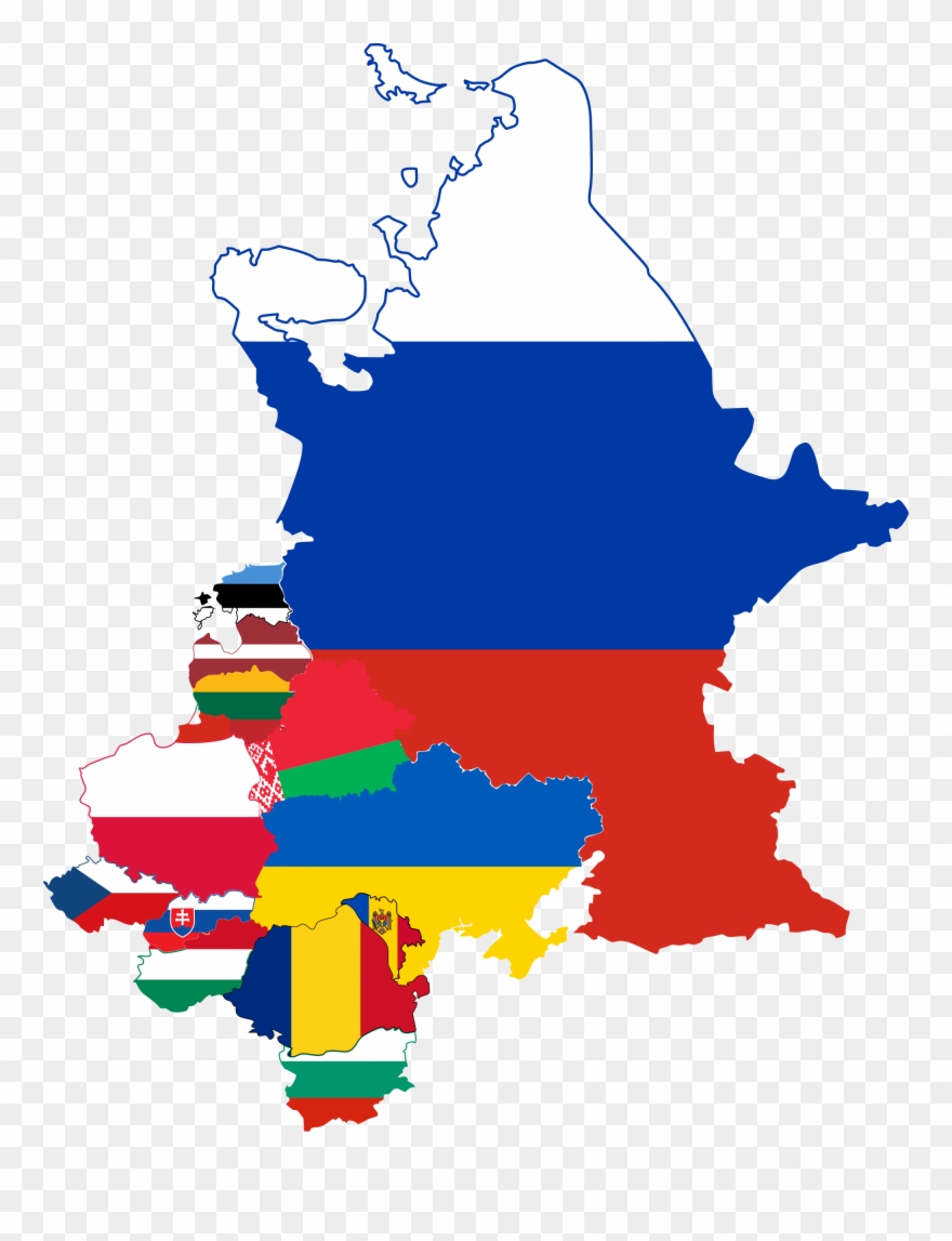 World Map Flag Clipart Europe - Eastern Europe Flag Map - Png Download
