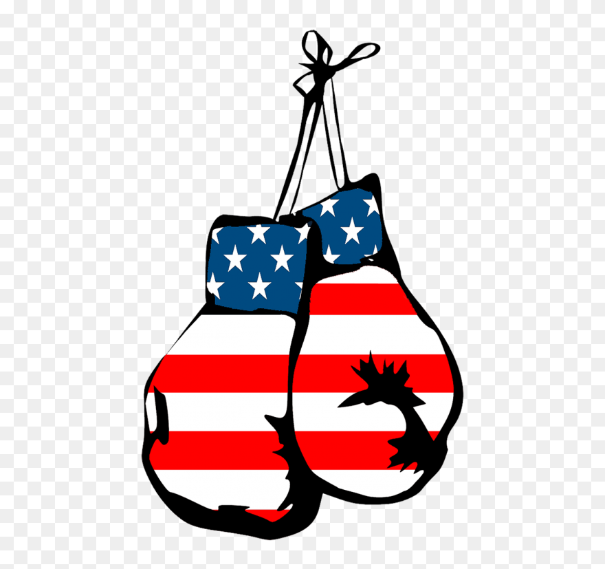 Boxing Gloves Clipart American Flag - Mexican Boxing Glove Clipart - Png Download