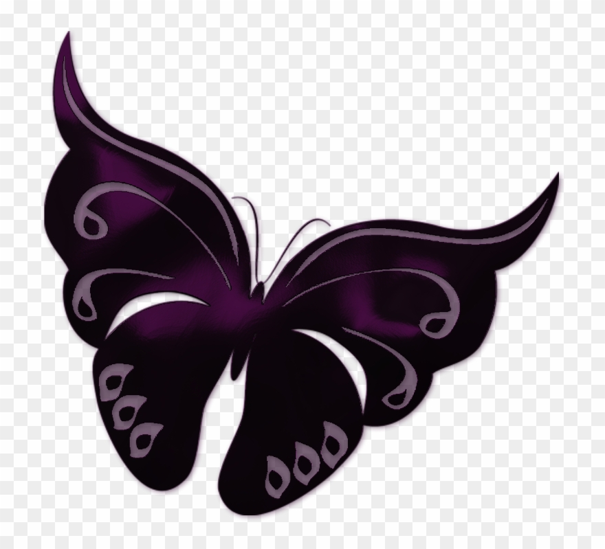 Purple - Transparent Background Butterfly Png Clipart