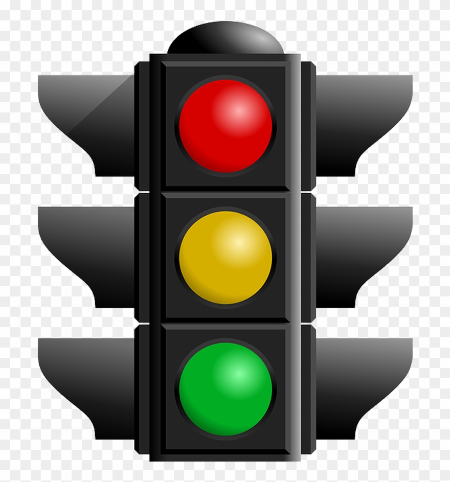 Clip Arts Related To - Flashing Yellow Traffic Light Gif - Png Download