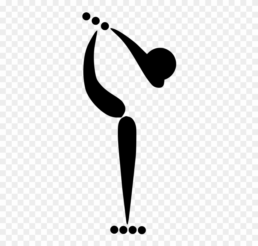 Artistic Roller Skating Pictogram - Figure Skating Pictogram Clipart