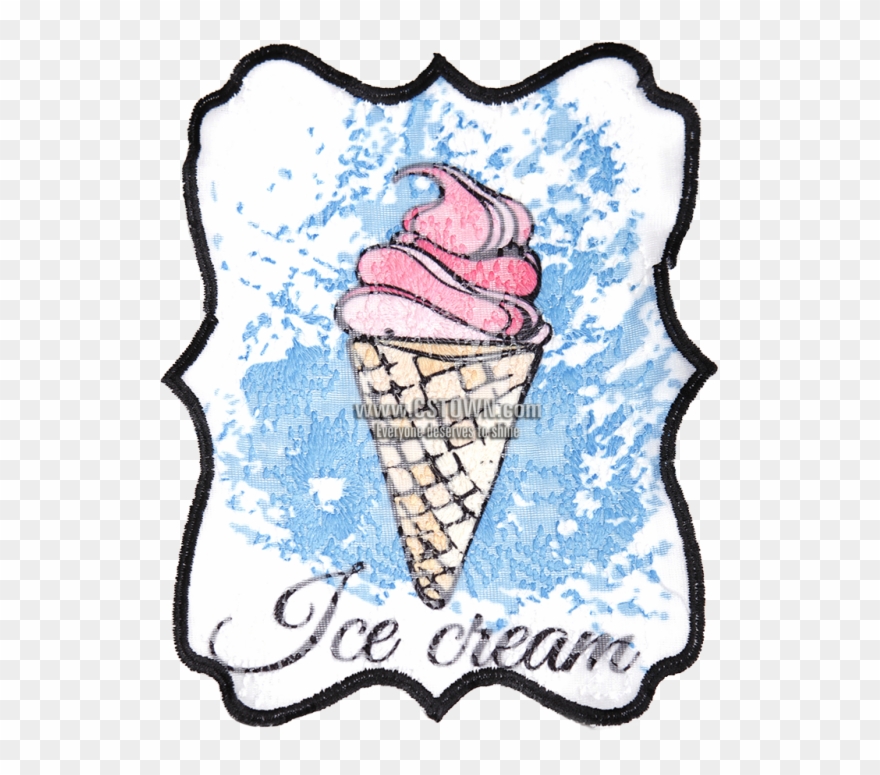 Ice Cream In Summer Large Patch For Shirts - Ice Cream Clipart