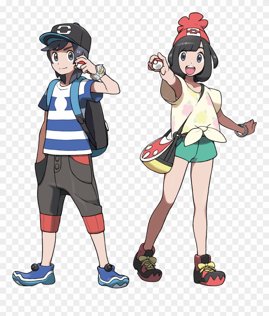 Pokemon Sun - Pokemon Sun Moon Main Character Clipart