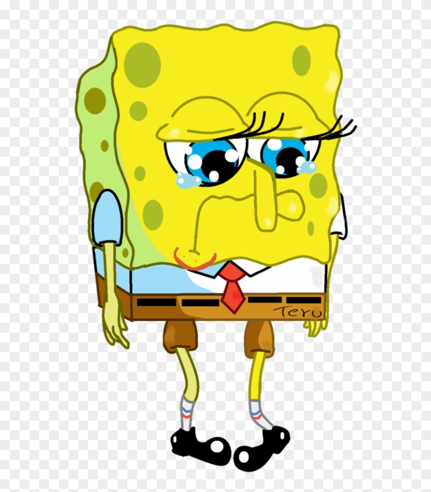 Spongebob Clipart 34 Lion - Sad Spongebob Transparent Background - Png Download