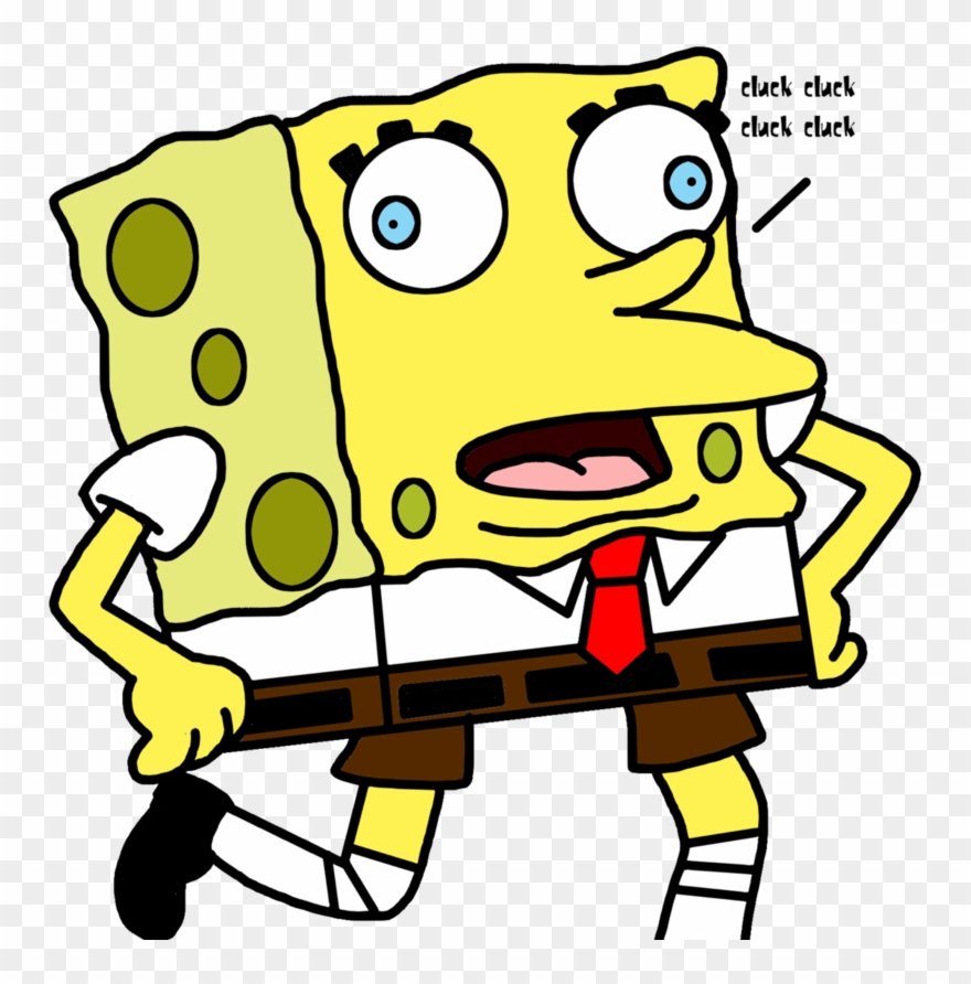 Clip Art Library Spongebob Acting Like A Chicken By - Spongebob Chicken Meme Coloring - Png Download