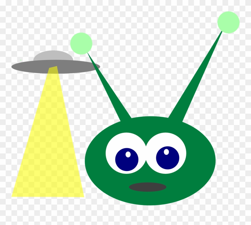 Green Alien With Antenna Clipart