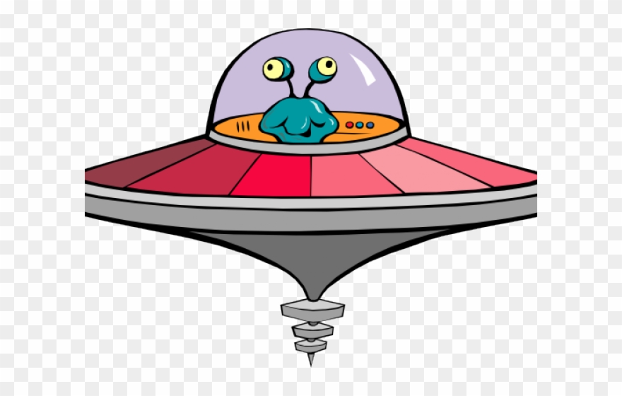 Original - Cartoon Aliens In Spaceships Clipart