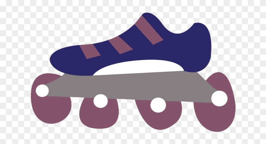 Purple Clipart Roller Skate - Ice Skating - Png Download