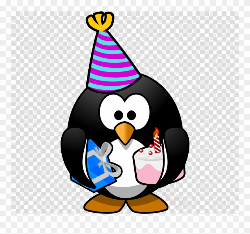 Happy Birthday Penguins Clipart Penguin Birthday Clip - Happy Birthday Penguin Greeting Cards - Png Download