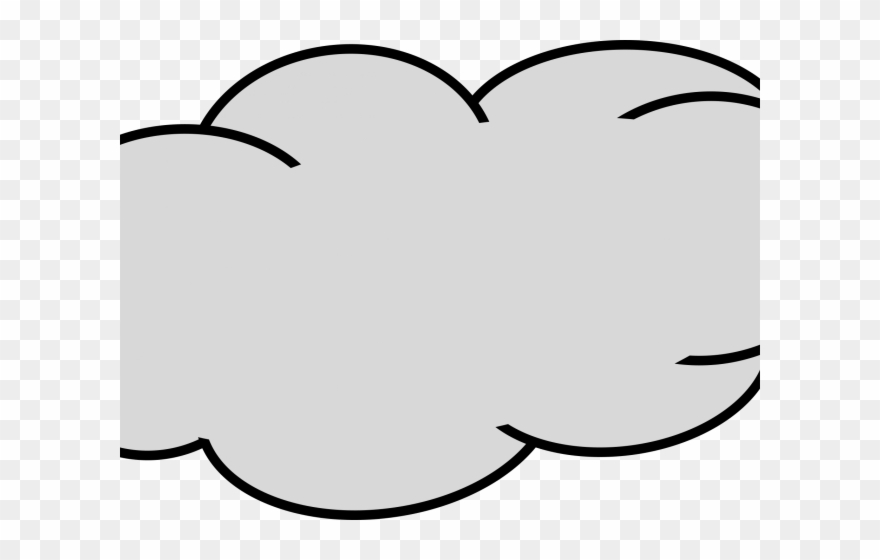 Cold Clipart Rainy - Grey Cloud Cartoon - Png Download