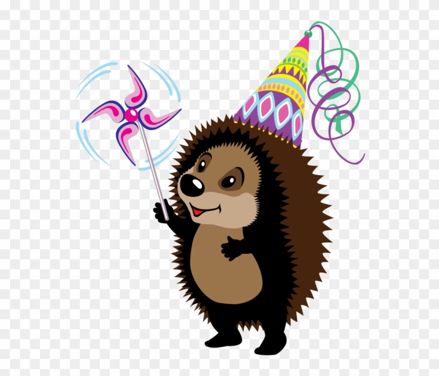 Hedgehog Clipart Happy Birthday - Happy Birthday Hedgehog Animal Clipart - Png Download