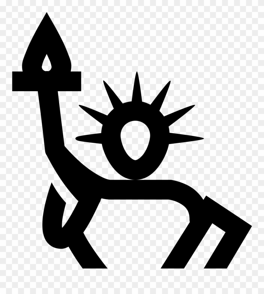 Torch Clipart Icon - Fee Statue Of Liberty Icon Vector - Png Download
