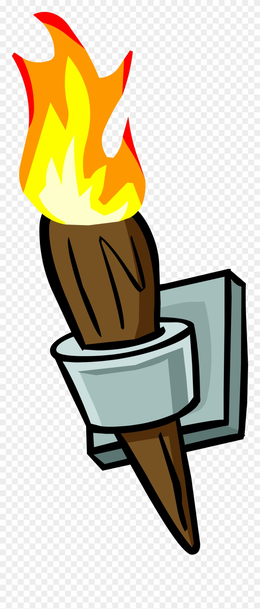 Wall Torch Png - Torch Cartoon Png Clipart