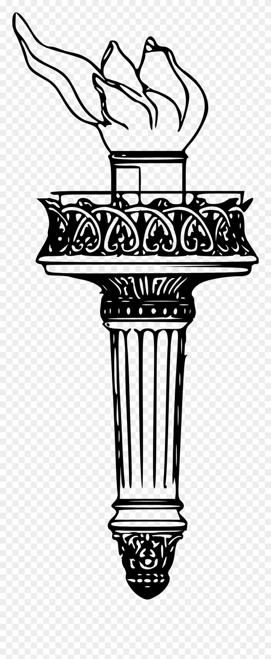 File Liberty Drawing Svg Wikimedia Commons Open - Statue Of Liberty Torch Vector Clipart