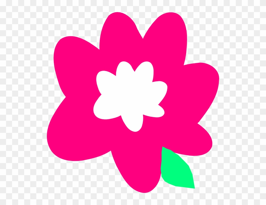 Pink Cartoon Flower Svg Clip Arts 570 X 599 Px - Png Download