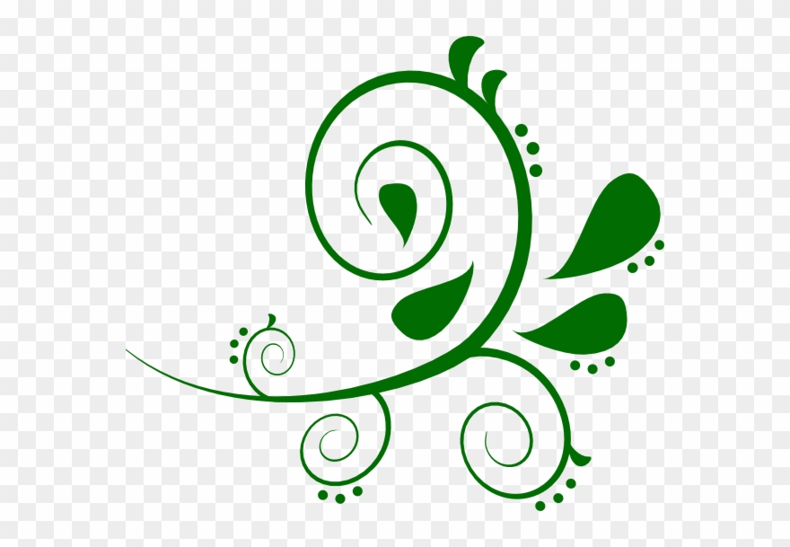 Green Swirls Clipart - Png Download