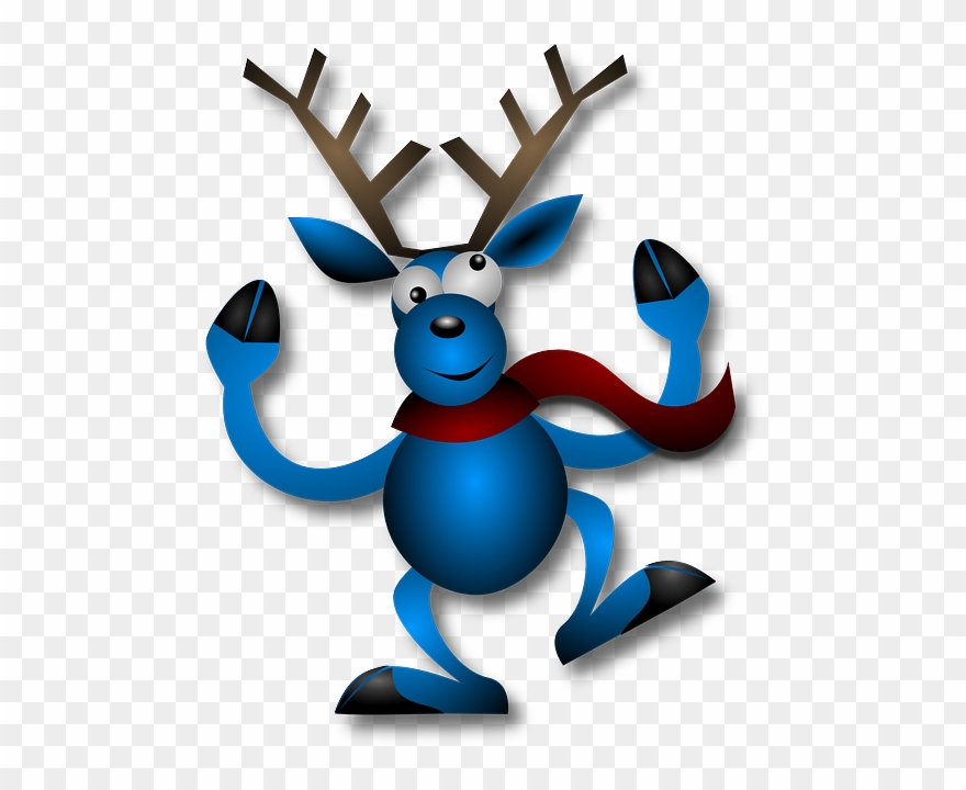 Openclipart-vectors » - Custom Blue Reindeer Playing Guitar Mousepad - Png Download