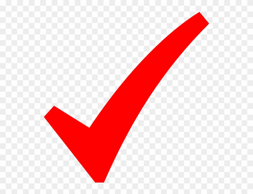 Check Mark Clip Art Red - Red Check Mark Vector - Png Download