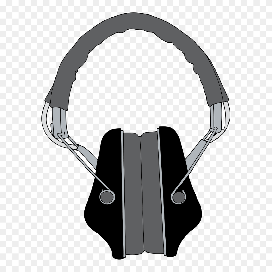 Music, Silhouette, Recreation, Cartoon, Headphones - Headphones Clip Art - Png Download