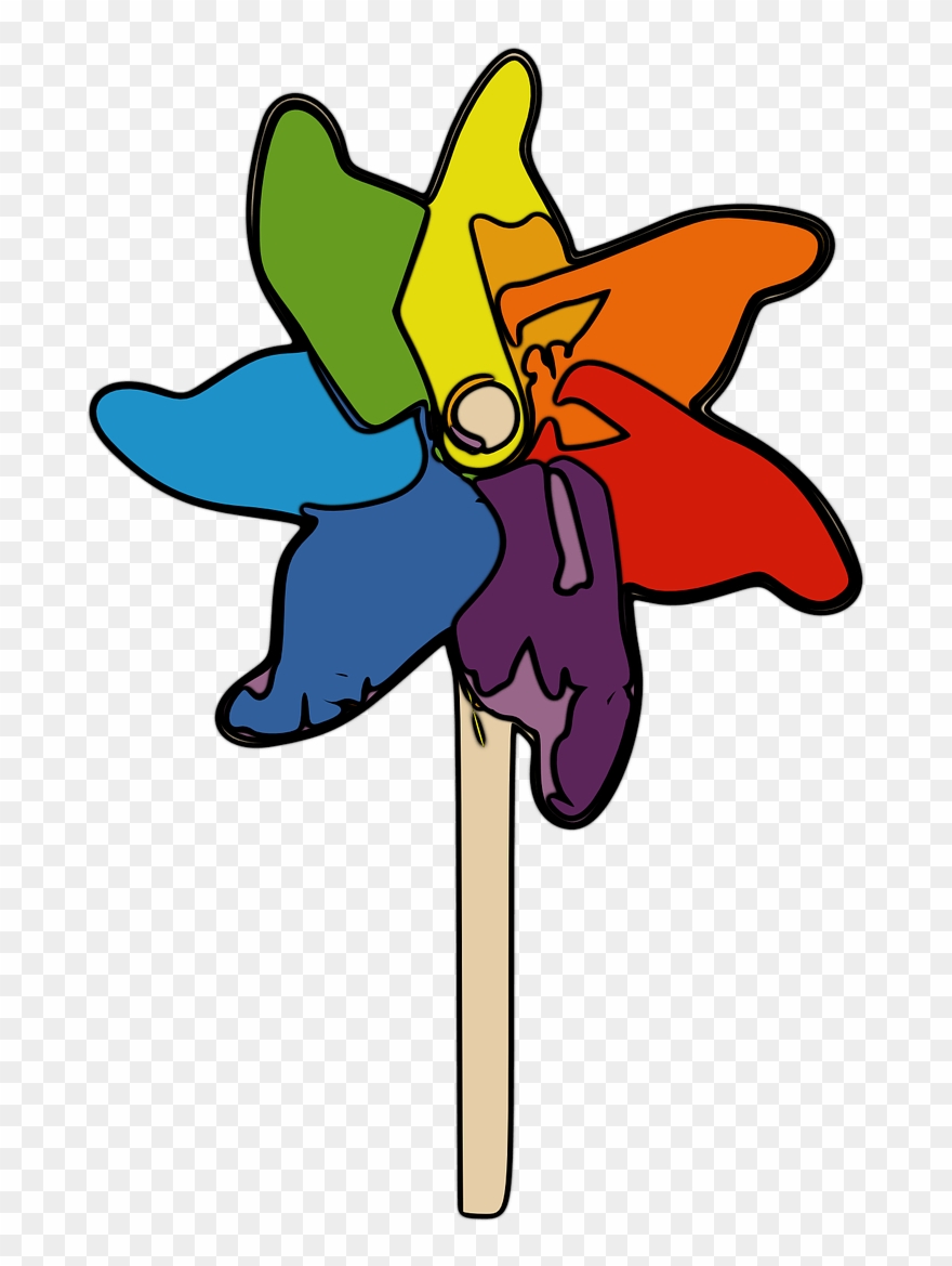 Pinwheel Cliparts Cartoon - Pinwheel Spinning Gif Clipart - Png Download