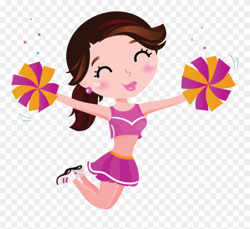 Svg Free Free Cheerleader Png Image - Cheerleader Cartoon Png Clipart