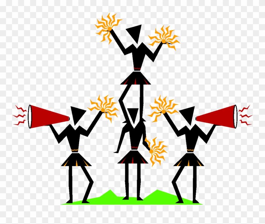 Cheerleader Clipart Tryout - Cheering Team Clip Art - Png Download