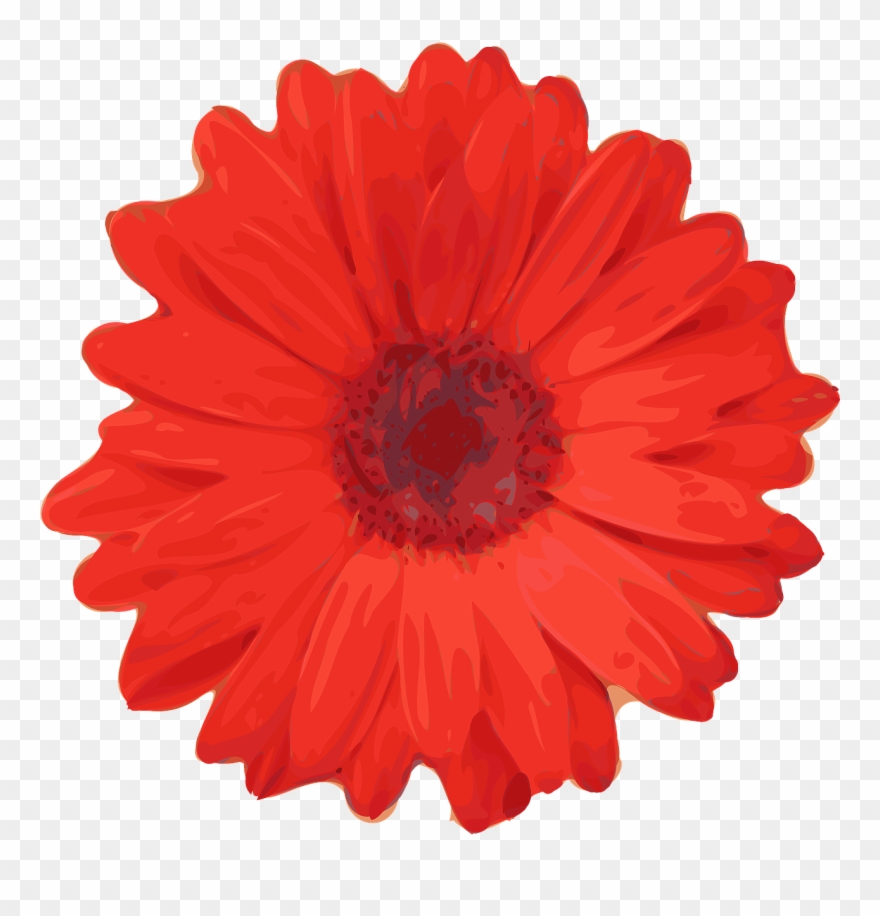 Red Flower Clip Art - Png Download
