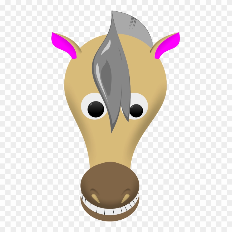 Comic Horse Face Clip Art - Horse Mask Clip Art - Png Download
