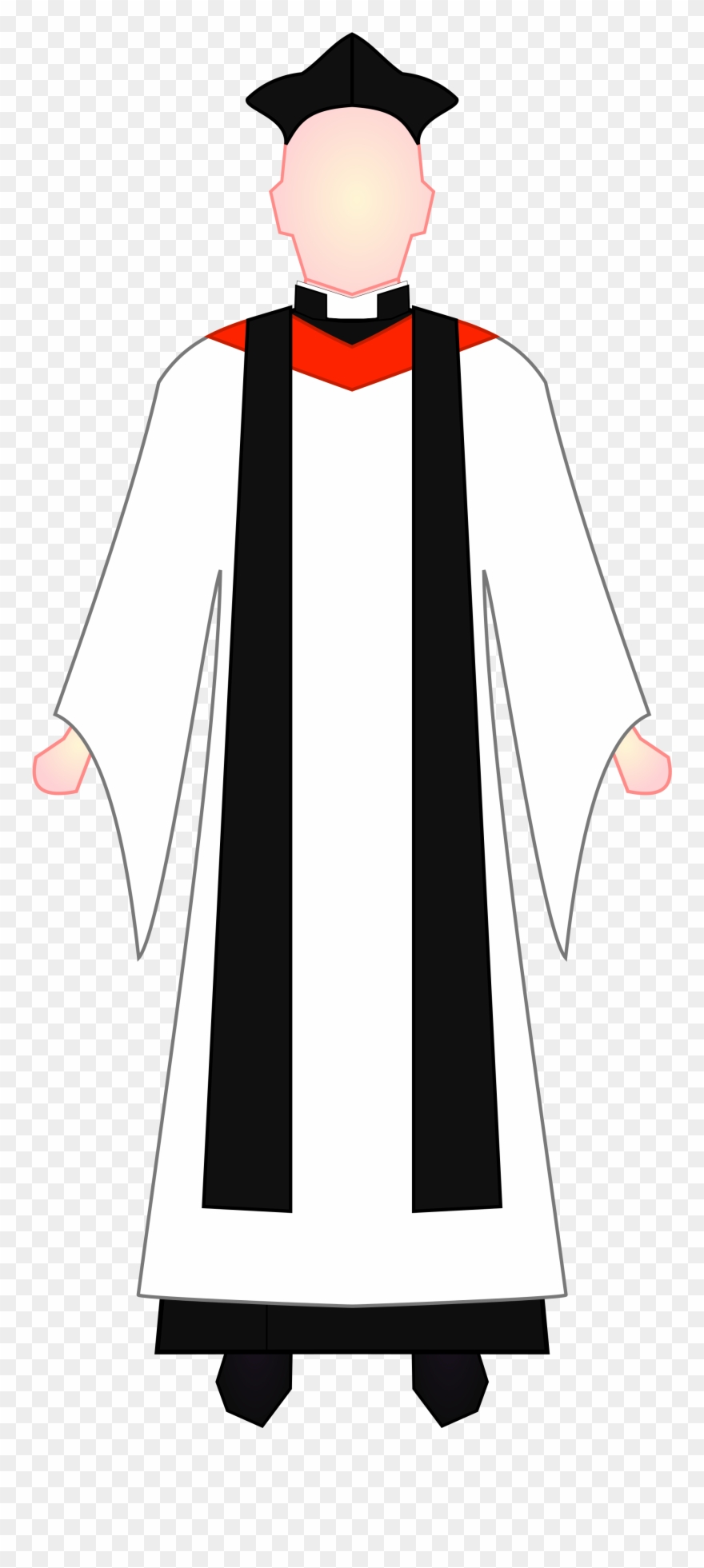 Datei - Anglican Priest - Choir Dress - Svg - Anglican Priest Png Clipart