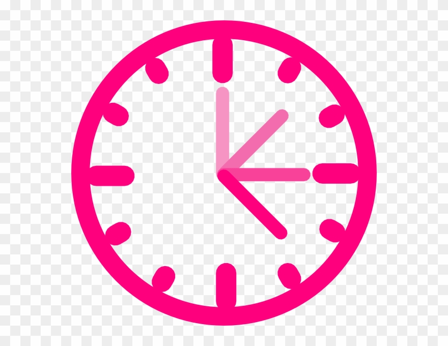 Pink Q By Pink Pink Clock Clip Art At Clker Vector - Pink Clock Clip Art - Png Download