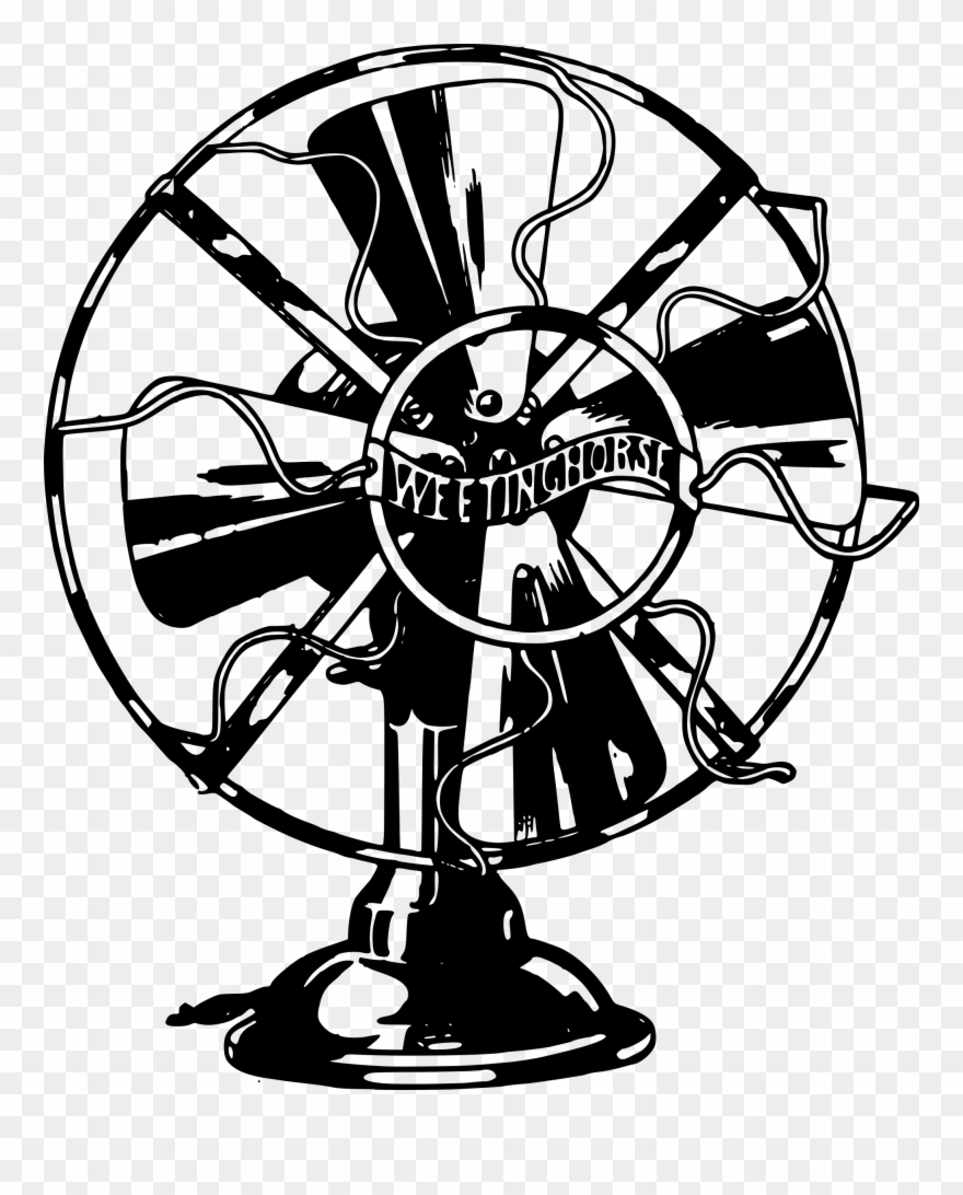 Electric Clipart Black And White - Big Fan Clip Art - Png Download