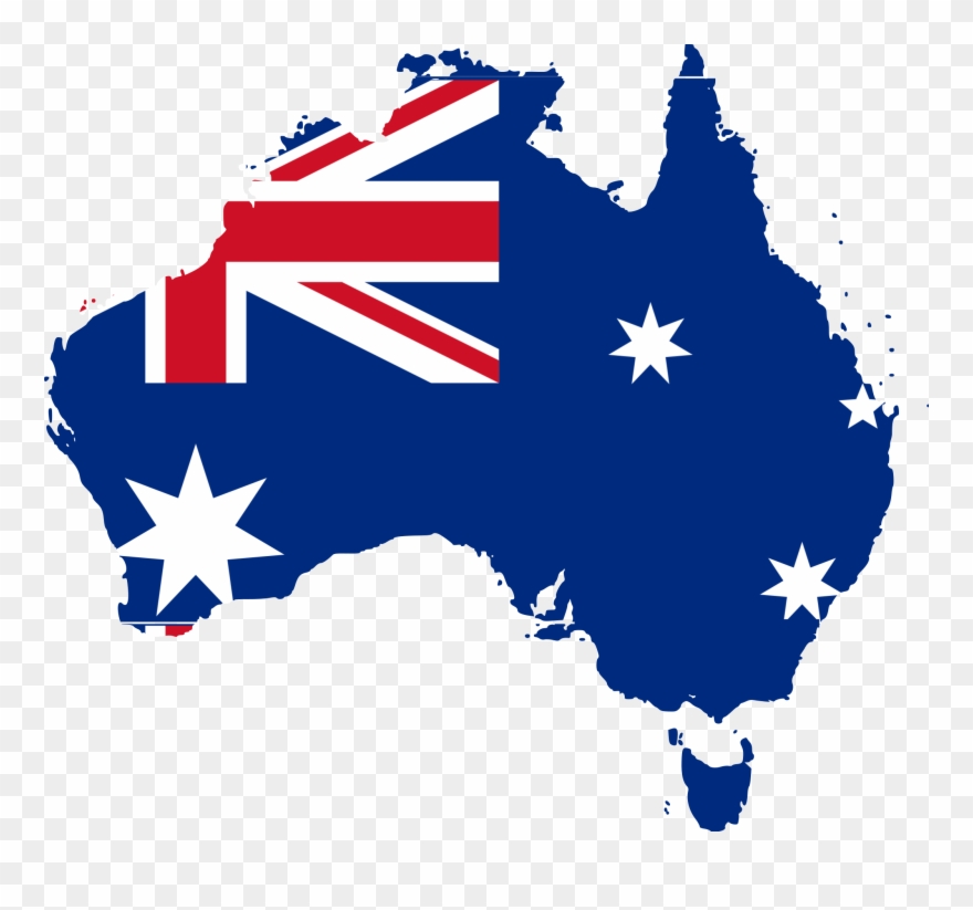 Australia - Australian Flag On Australia Clipart