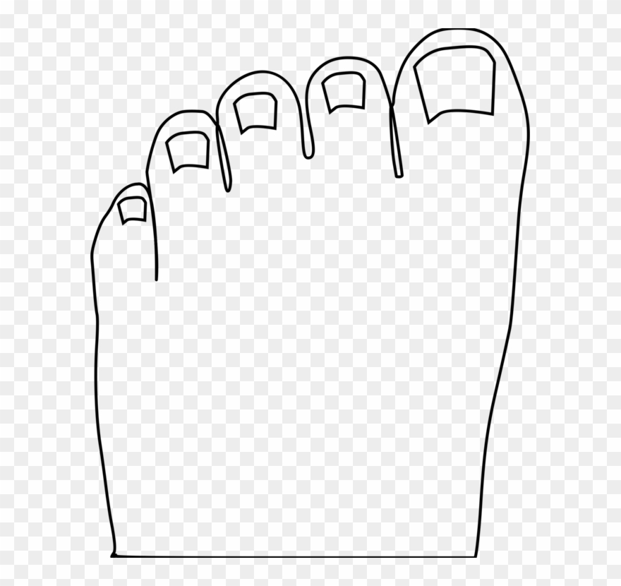 Toe Foot Human Body Computer Icons - Clipart Black And White Toe - Png Download